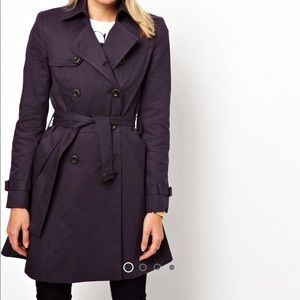 Classic Mac navy trench coat by ASOS